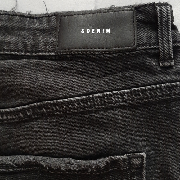 & Denim black distressed skinny high waist jeans - Picture 10 of 11